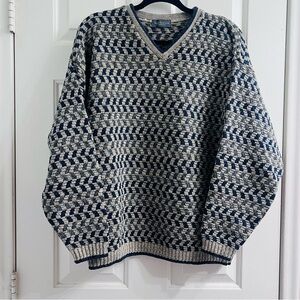 Vintage Van Heusen V‑neck Grandpa Sweater
